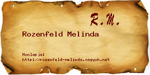 Rozenfeld Melinda névjegykártya