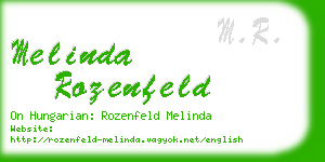 melinda rozenfeld business card